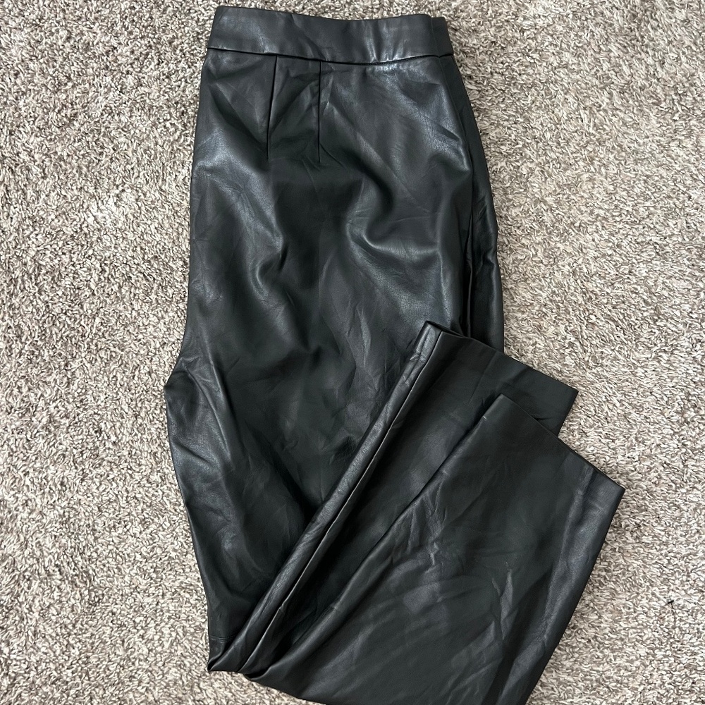 Classic Slim Fit Faux Leather Pant